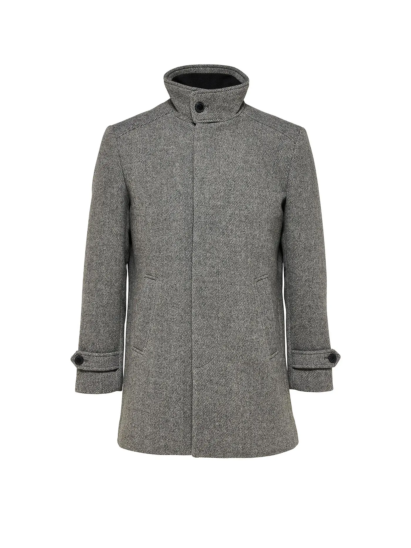 SELECTED | Wollmantel SLH REUBEN | hellgrau